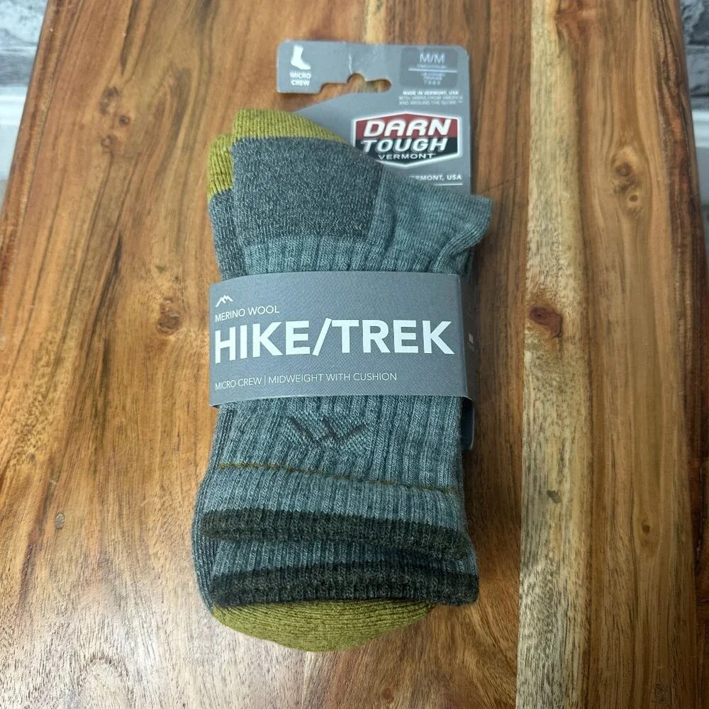 NWT Darn Tough Hiker Micro Crew Cushion Socks Size Medium (Sage) - Picture 2 of 11